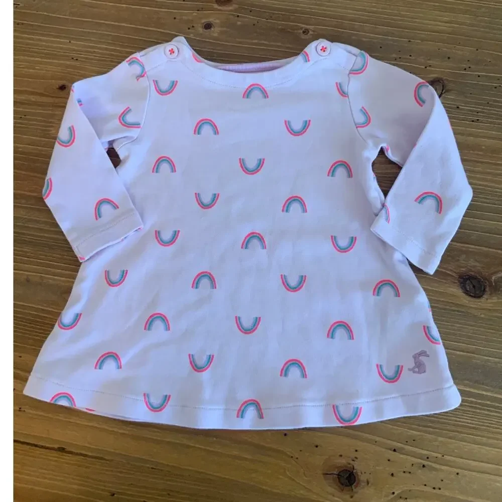 Joules Rainbow Baby Girl's Dress size 3-6‎ mo